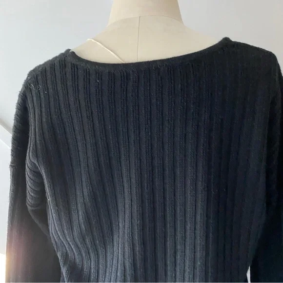 Smartwool Shadow Line V-Neck Ribbed Wool Sweater - S - Picture 8 of 13